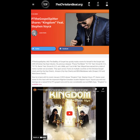Image link to article on The Christian Beat for Kingdom